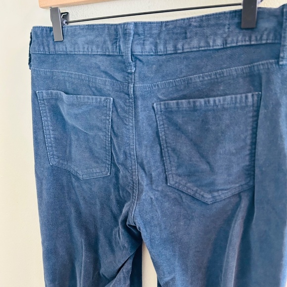 NYDJ Marilyn Straight Leg Velveteen Pants Size 6P Petite Dark Blue Velvet Jeans - Picture 6 of 12